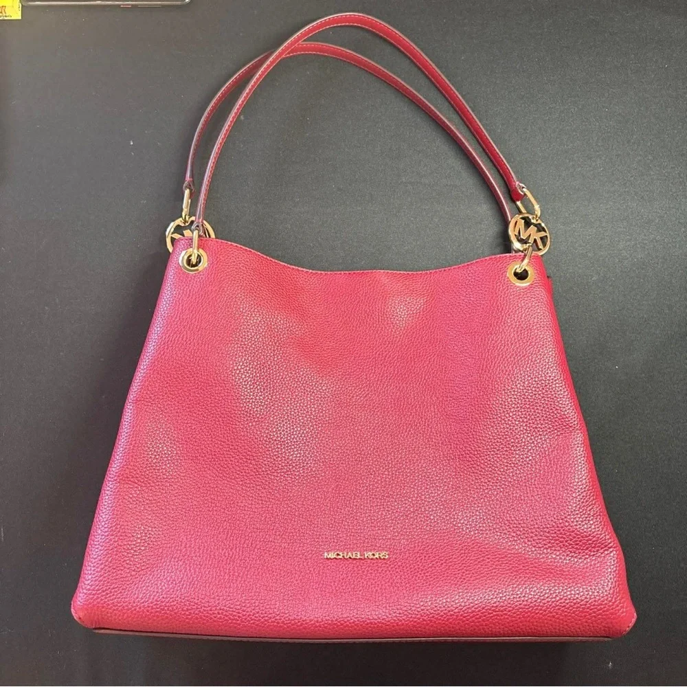 Michael Kors Red Leather Shoulder Bag Brand New - Picture 1 of 11